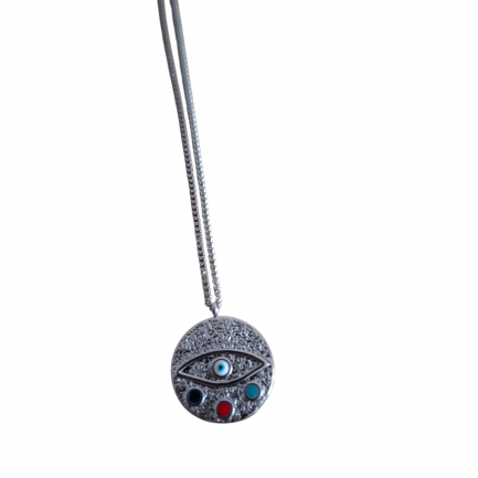 Necklace round eye white