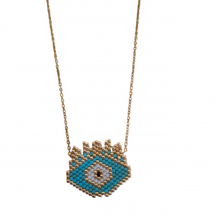 Necklace with  blue eye