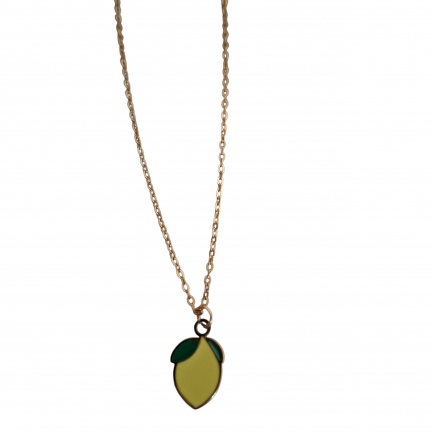 Necklace lemon yellow