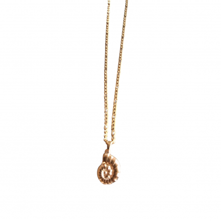 Necklace  Spiral Shell yellow