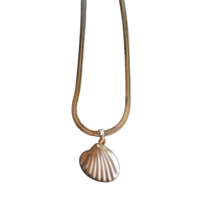 Stainless Steal Shell necklace yellow