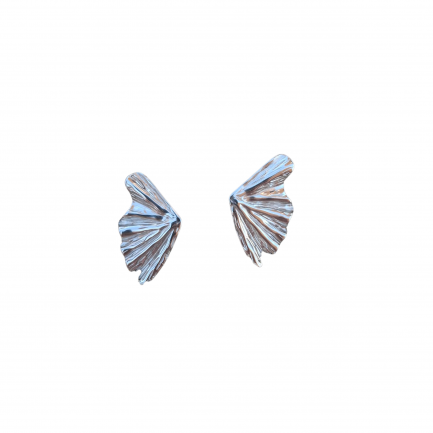 Fan earrings White