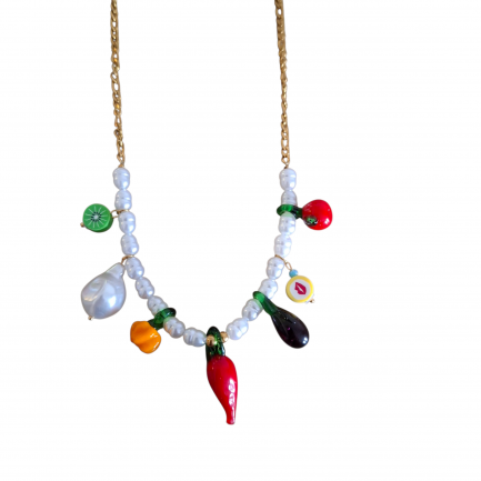 Pearls with hanging Charms
