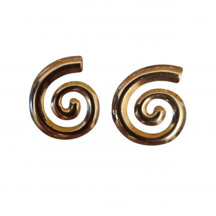 Spiral Earrings Yellow